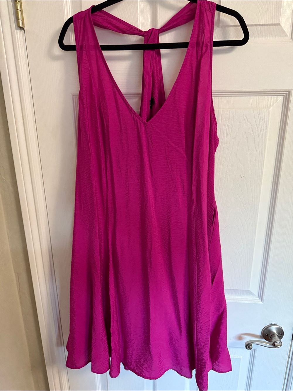 Torrid size 2  18/20 Women's Fuchsia Sleeveless V-Neck swim dress  Dress NWT